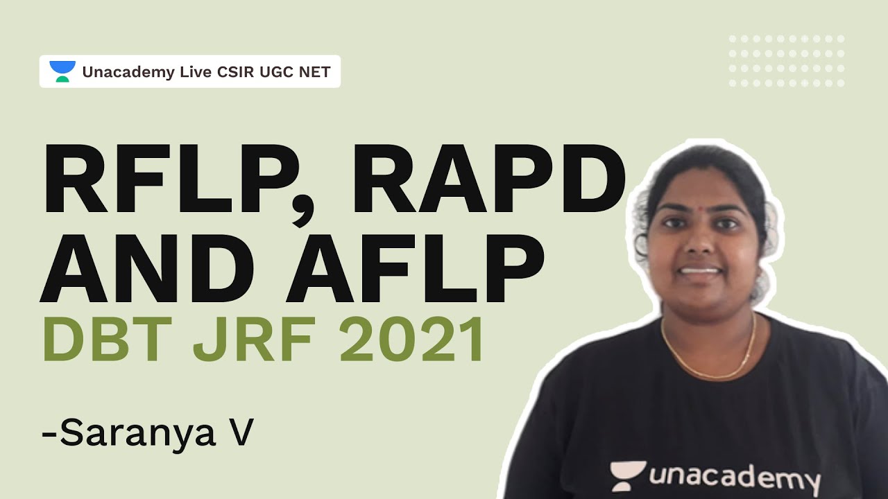 RFLP,RAPD and AFLP | DBT JRF 2021| Life Science| Saranya v | Unacademy Live CSIR UGC NET