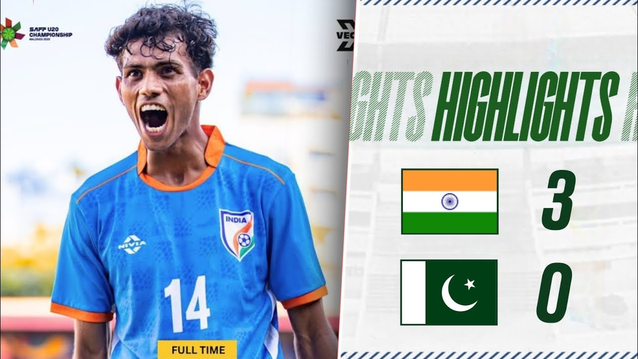 India Vs Pakistan U20 Football Match | 🇮🇳 3️⃣ - 0️⃣ 🇵🇰 #highlights 