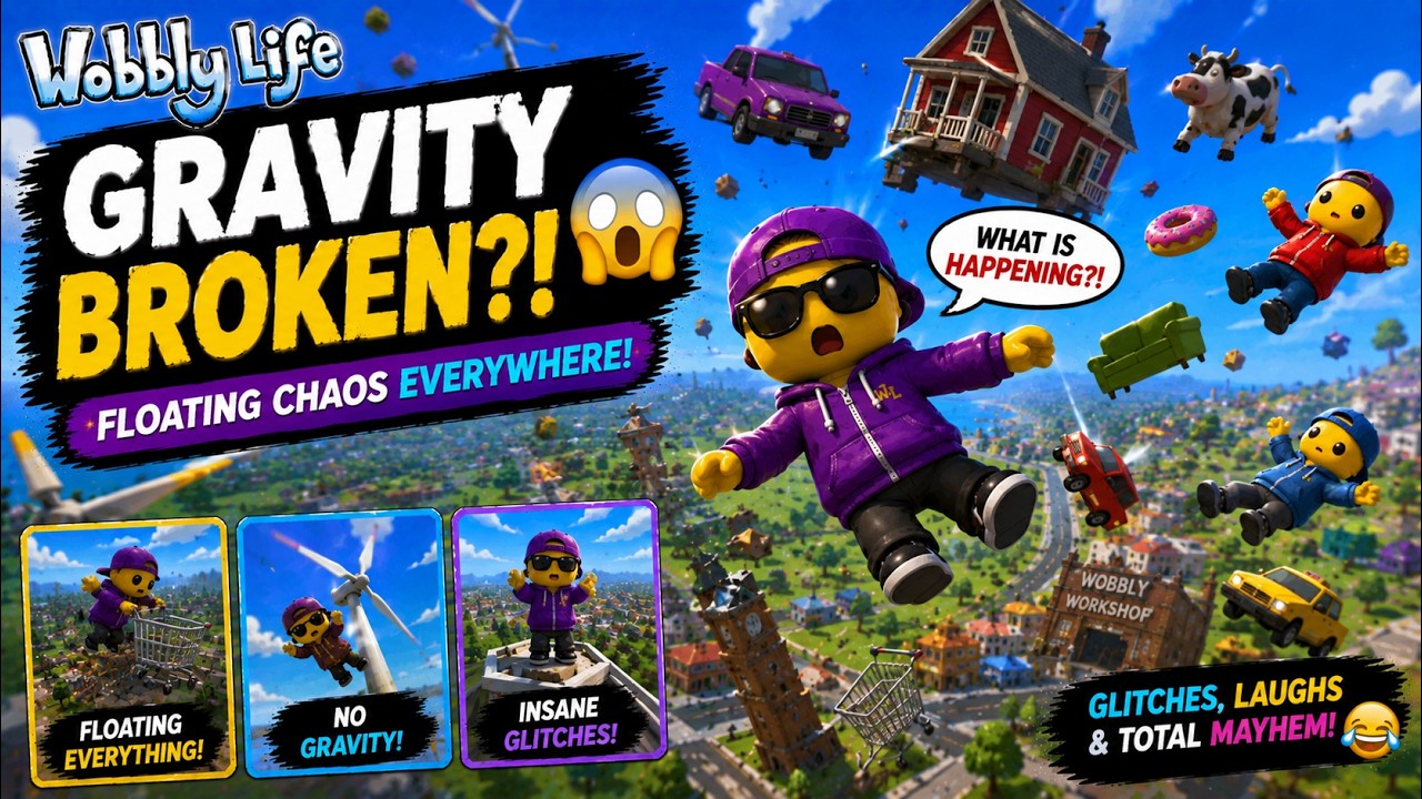 Wobbly Life GRAVITY BROKEN?! 😱🚀 Floating Chaos Everywhere!