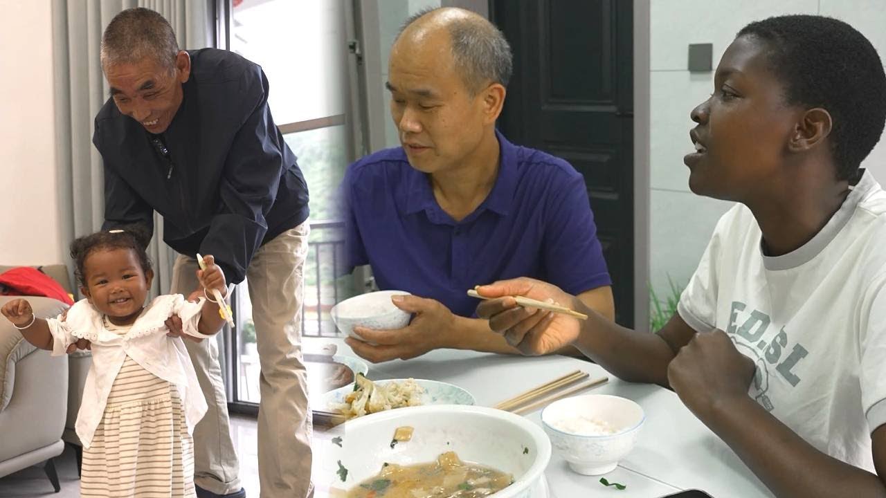 We cooked a meal in the new house and invited cousin over—DaGe came over too—family time