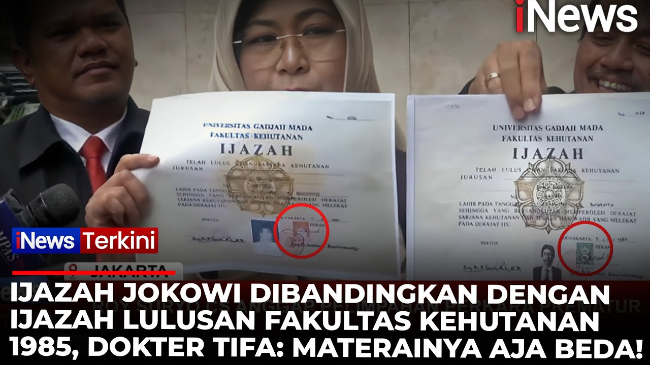 Dokter Tifa dan Roy Suryo Bandingkan Ijazah Jokowi dengan Ijazah Lulusan Fakultas Kehutanan 1985