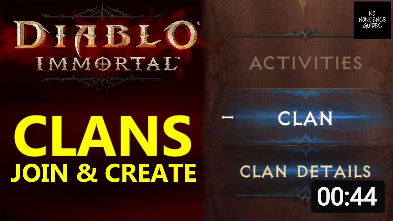 Diablo Immortal Clans - How to Join & Create Clans & Guilds