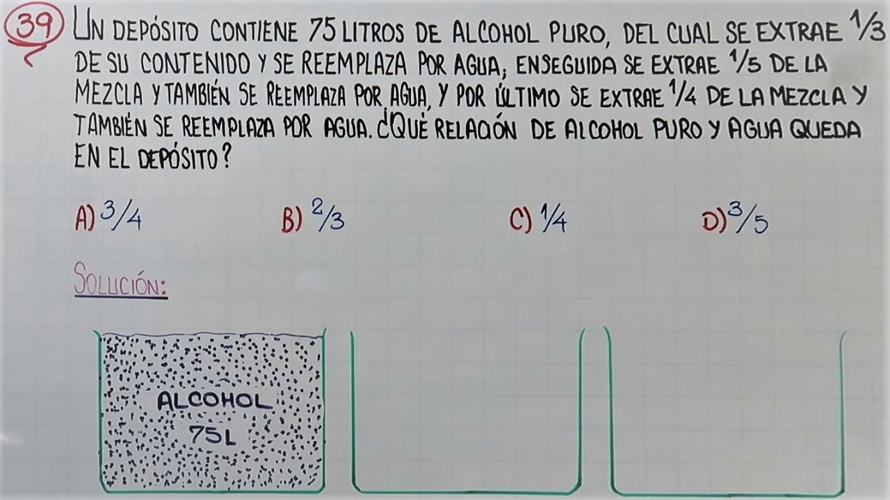 MEZCLAS | FRACCIONES | RAZONAMIENTO MATEMÁTICO
