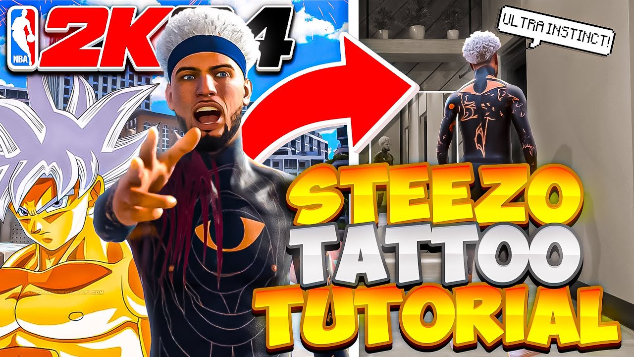 STEEZO TATTOO TUTORIAL!👁 HOW TO LOOK LIKE STEEZO IN NBA 2K24