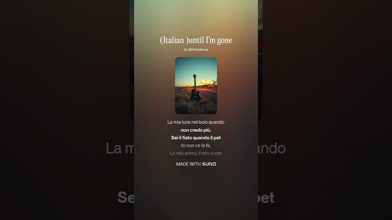 (Italian Remix) until I'm gone