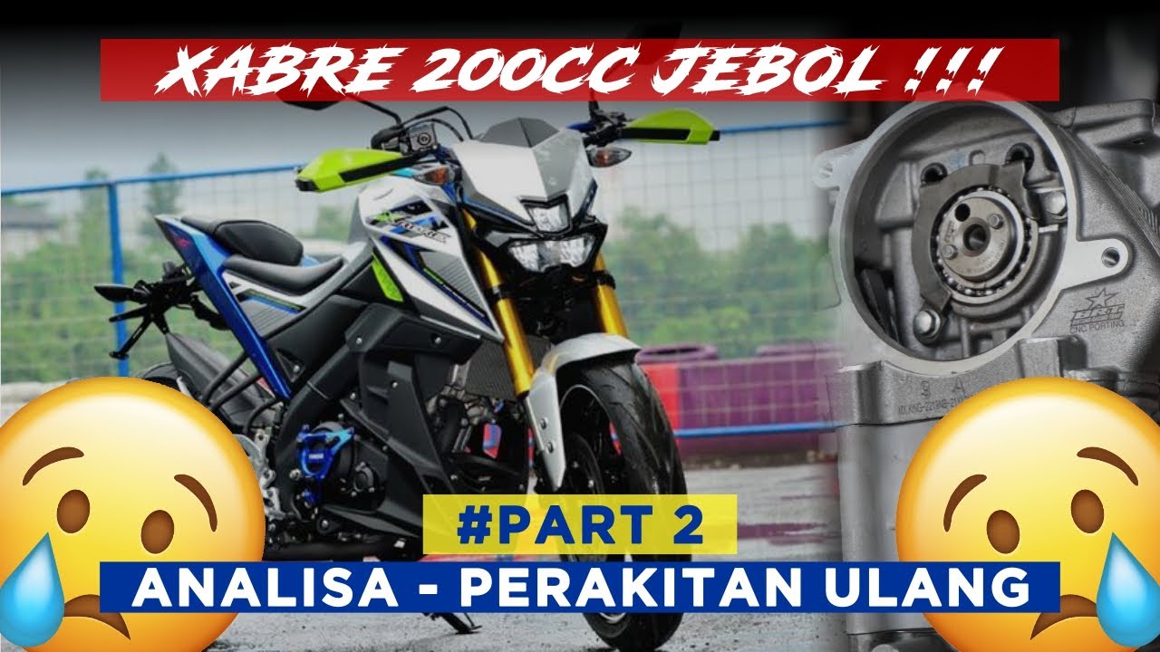 XABRE 200 CC JEBOLL  PART 2 ANALISA DAN PERAKITAN ULANG