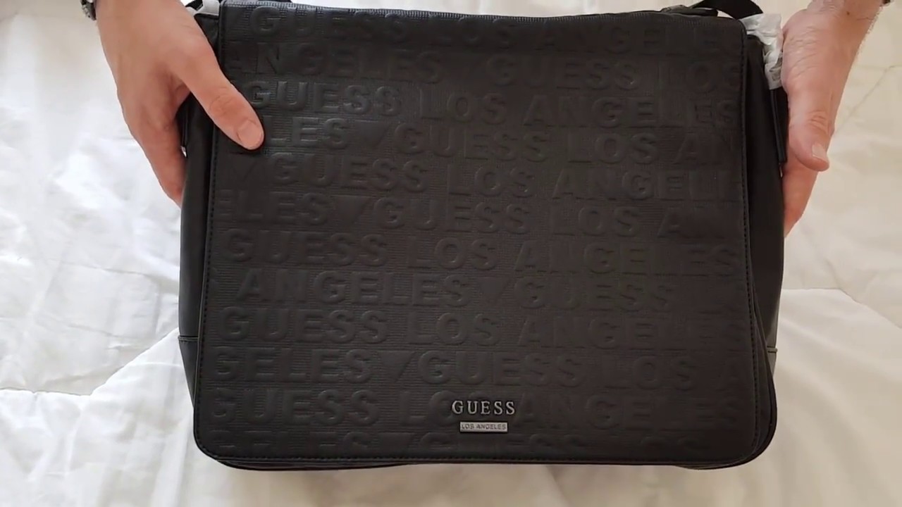 SACOCHE GUESS NEW BOSTON EMBOSS HOMME UNBOXING .💼👌