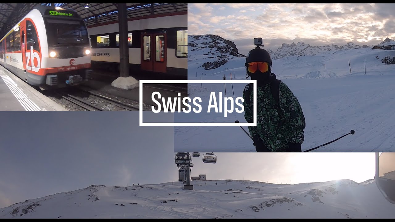 A Day skiing in the Swiss Alps
