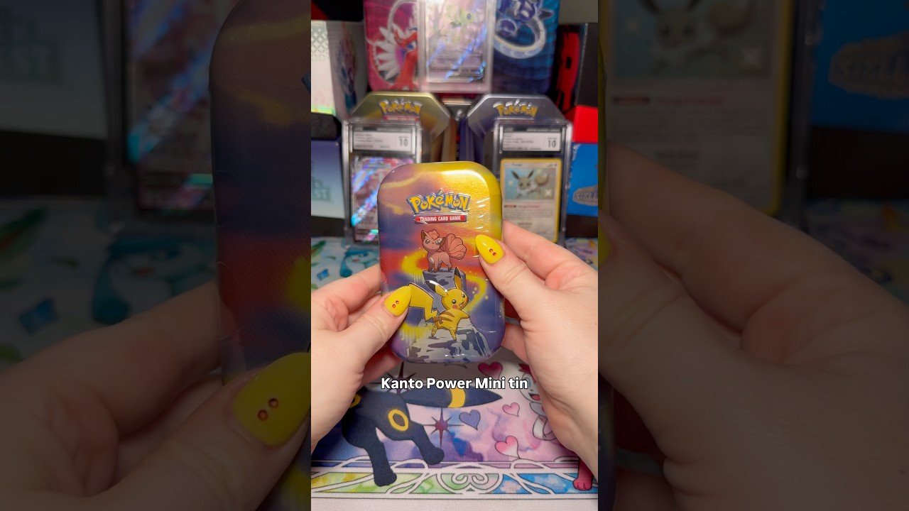 KANTO POWER MINI TIN FROM BEST BUY! Did you do anything fun today? ⚡️🫶🏻 #pokemon #tcg