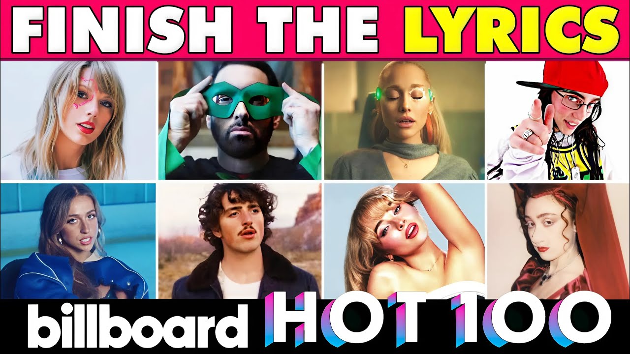 ЗАКОНЧИ ПЕСНЮ | 100 лучших песен Billboard | Угадай песню 🎶