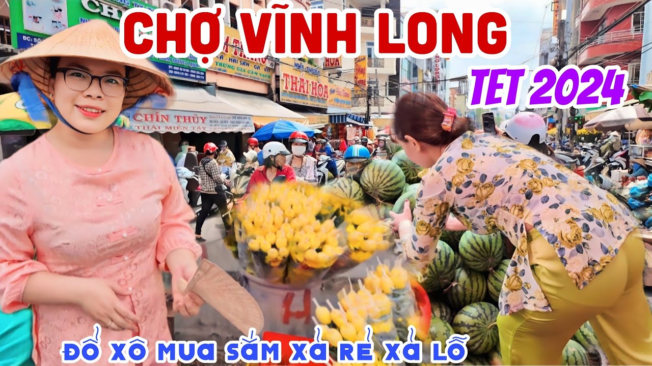 KÝ ỨC CHỢ VĨNH LONG Ngày Cuối Tết 2024 - XẢ LỖ XẢ RẺ, NGẬP TRÀN NGƯỜI ĐI MUA SẮM TẾT | KPVL