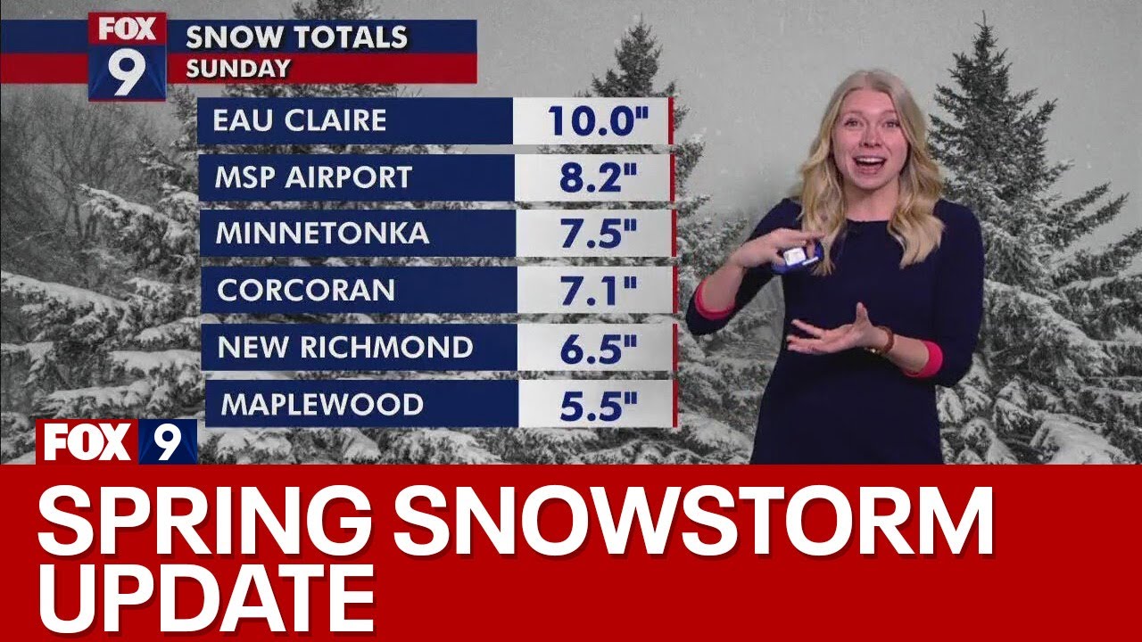 Minnesota weather: Spring snowstorm update [5 a.m. Monday]