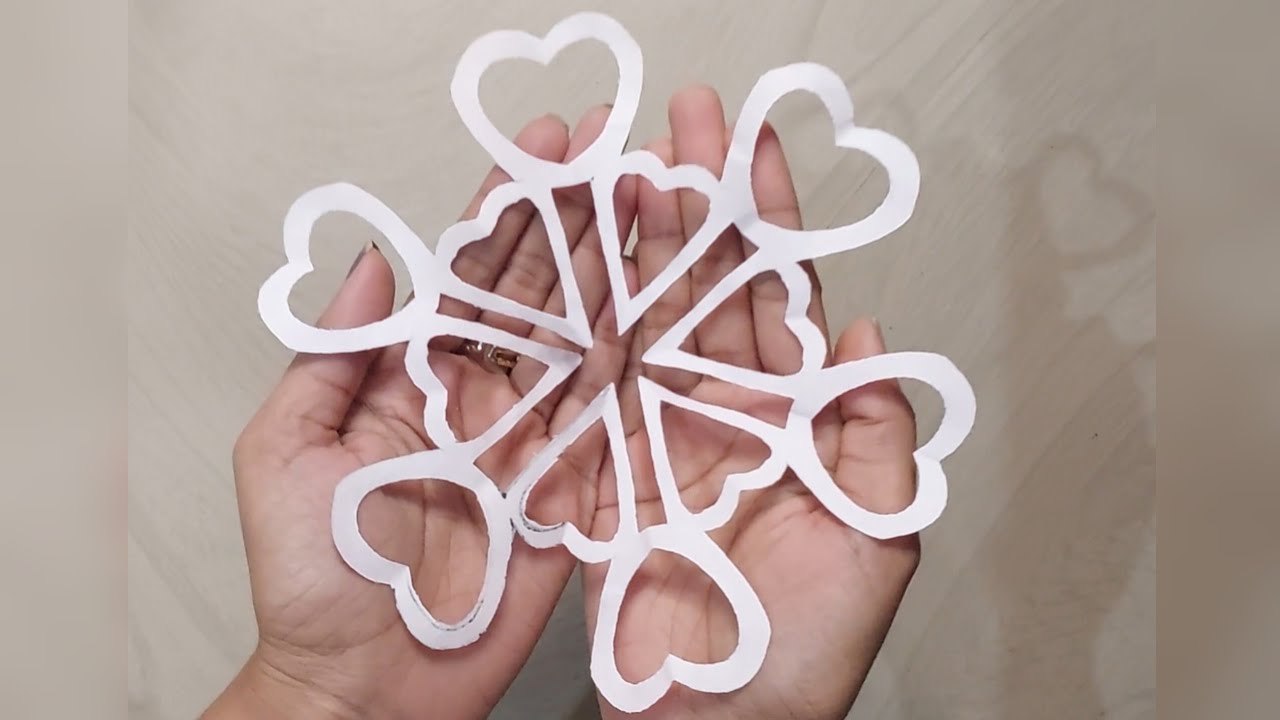 How to make easy and beautiful snowflakes ❄️♥️ #papercraft #snowflakes #part 110