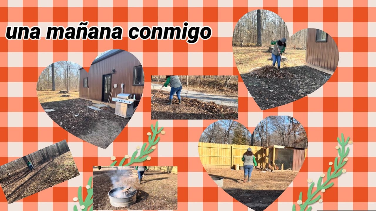 una mañana conmigo limpiando las hojas 🍁 