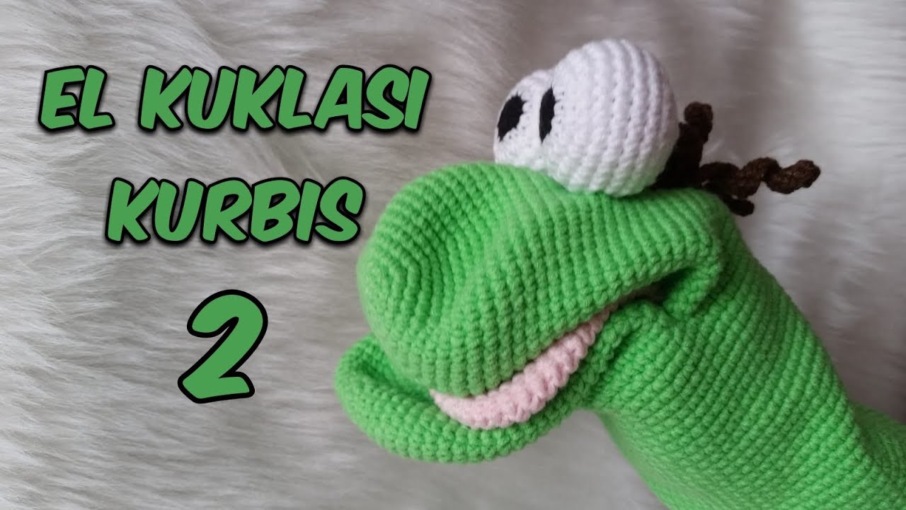 Amigurumi El Kuklası Kurbiş 2 (Göz & Dil)