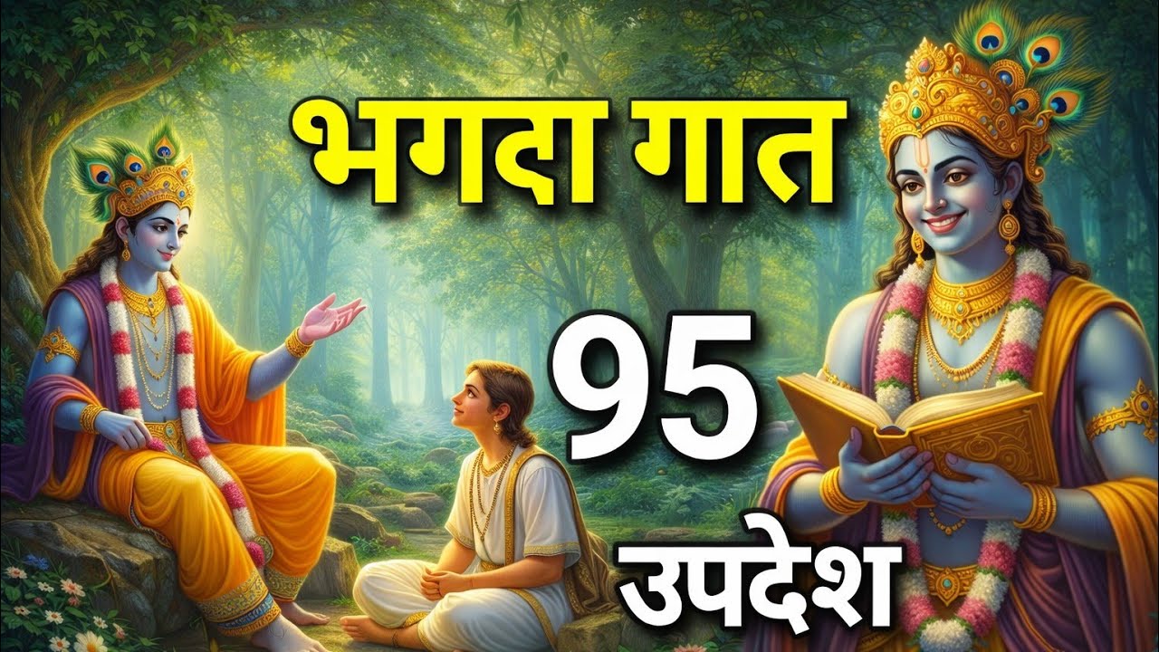 सम्पूर्ण गीता सार 95 उपदेश में ।shreemdBhagwat Geeta |Bhagwat katha |GeetaKrishna |#Geeta