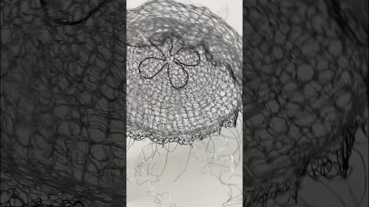 How did I do? #crochet #wire #sculpture #artschool #artstudent #finalsweek #textiles #knitting