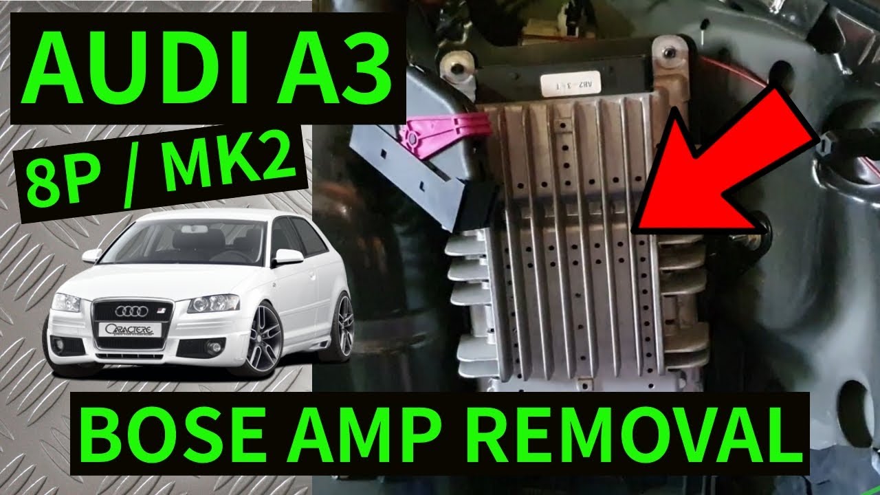 AUDI A3 8P — расположение и снятие усилителя BOSE. Как снять усилитель (2004–2012)