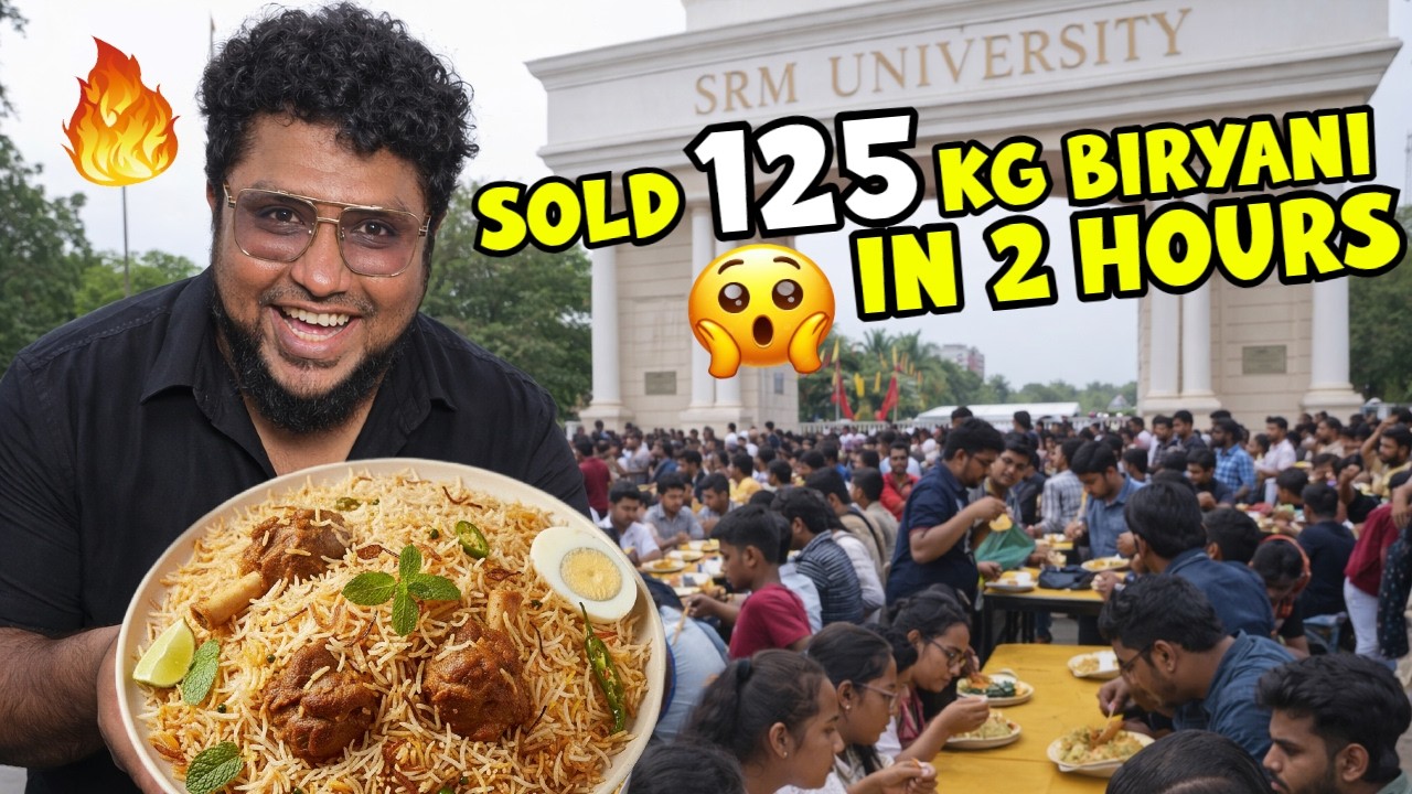 Sold 125KG Biryani in 2 hours😱🔥Pakoda Boyz Biryani at SRM University | Tamil Food Review