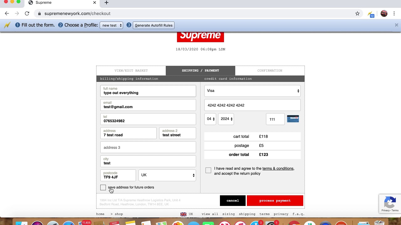 How to Set up lighting bolt auto fill for supreme