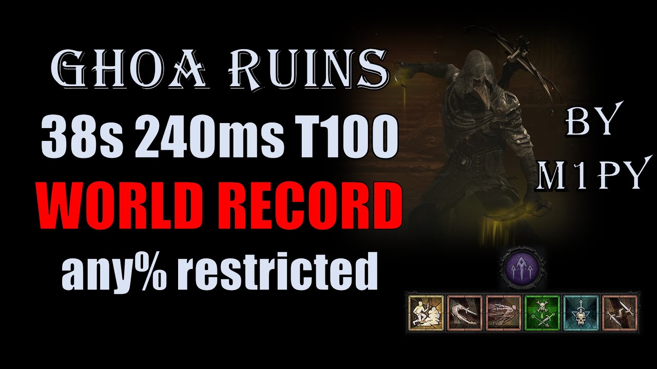 NEW WORLD RECORD Ghoa Ruins T100 Speedrun any% restricted sub 40 seconds! Poison Rogue Diablo IV