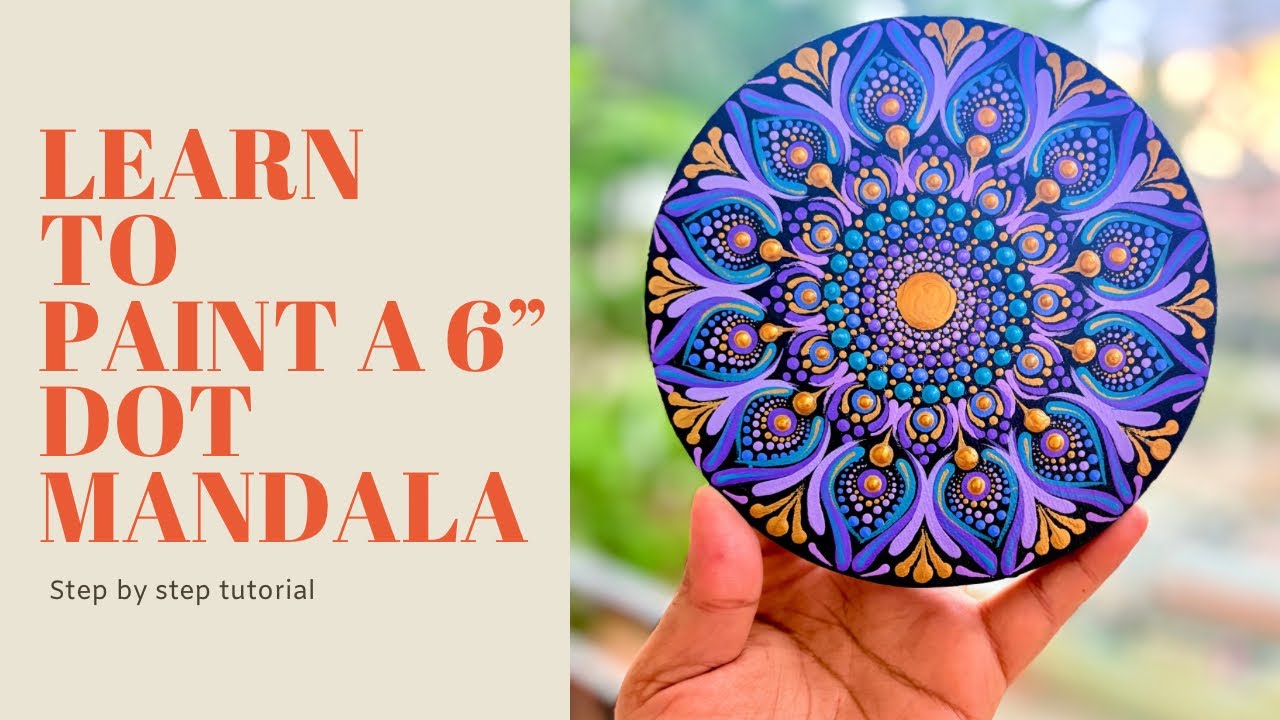 2025 Learn to paint a 6 inch Dot Mandala step by step tutorial #mandalaart 2025