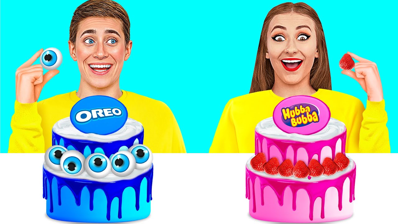 Розовое vs Синее Украшение Торта Челлендж | Смешные Моменты с TeenDO Challenge