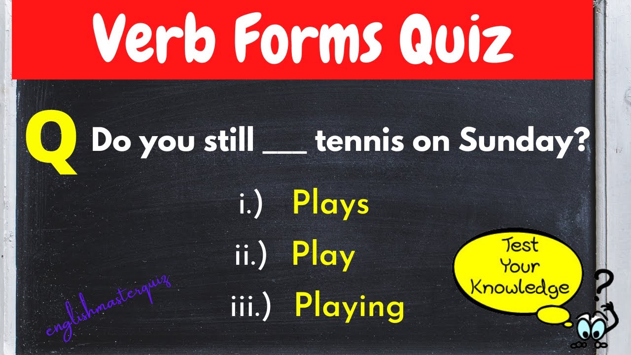 Verb Forms Quiz with answer #english_grammar_quiz  #grammar #englishgrammar