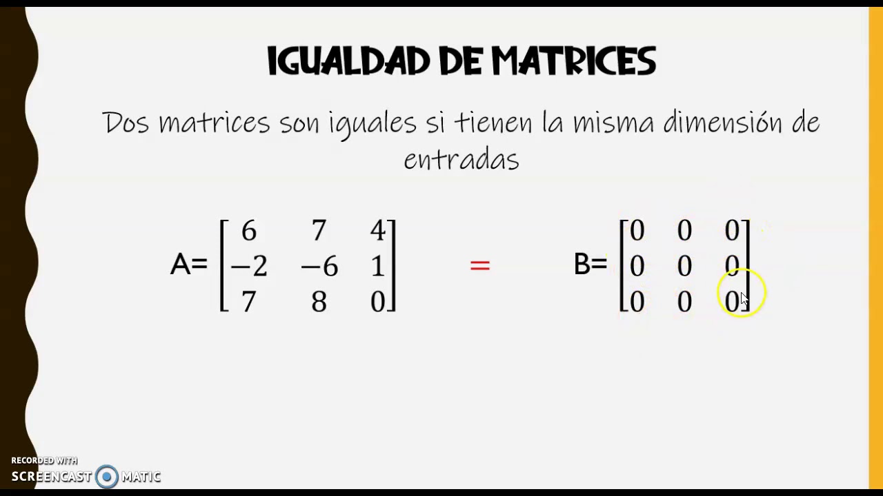Matrices mxn