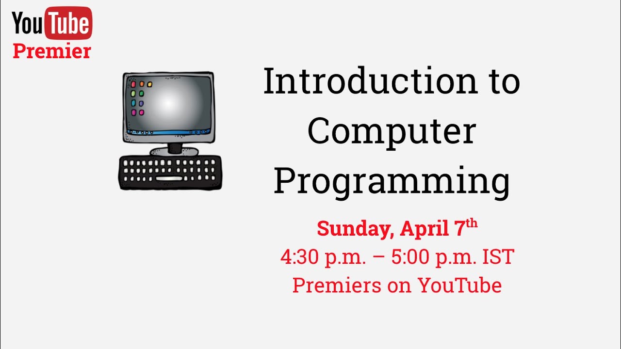 Introduction to Computer Programming - Class 1