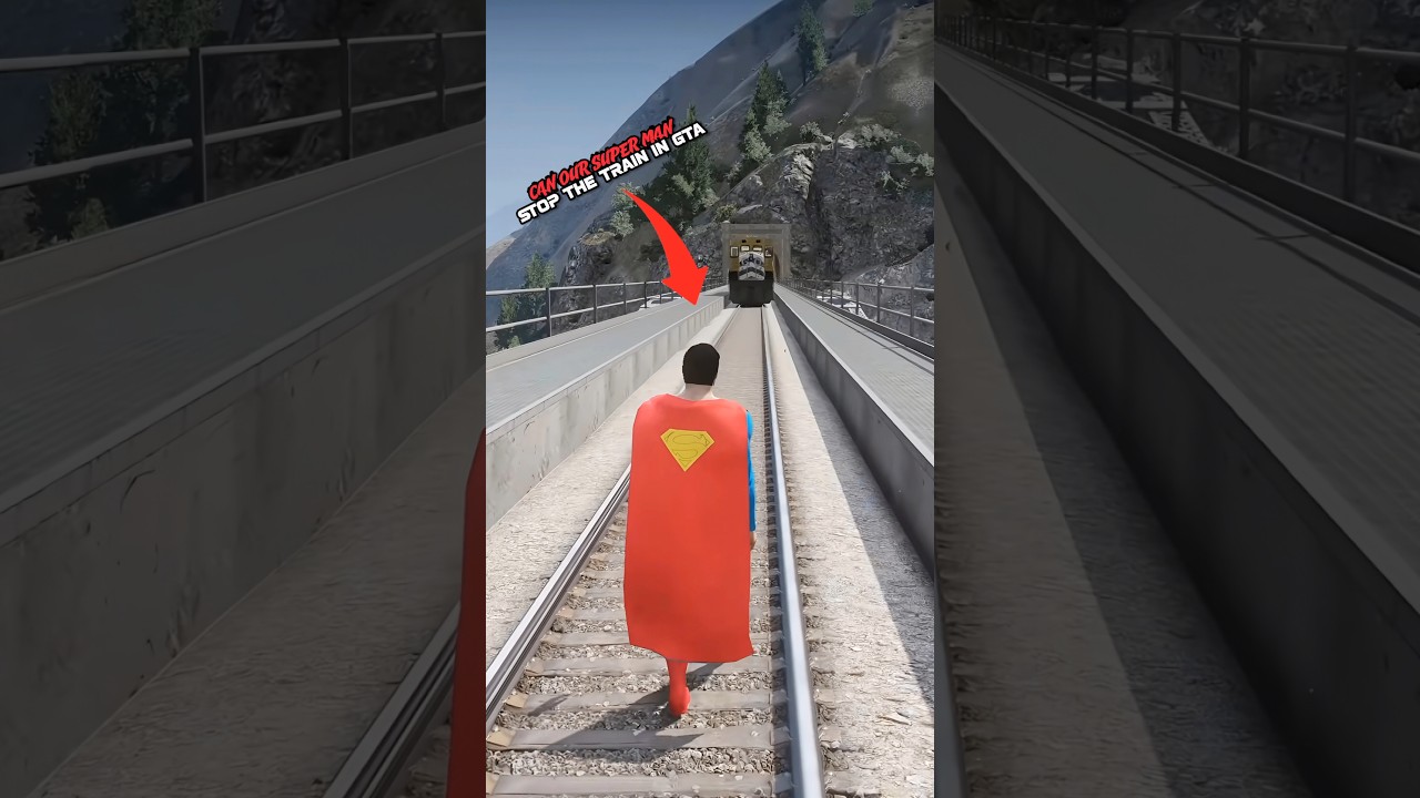 🦸‍♀️Superman vs Train in GTA… WHO WINS? 🚆📈