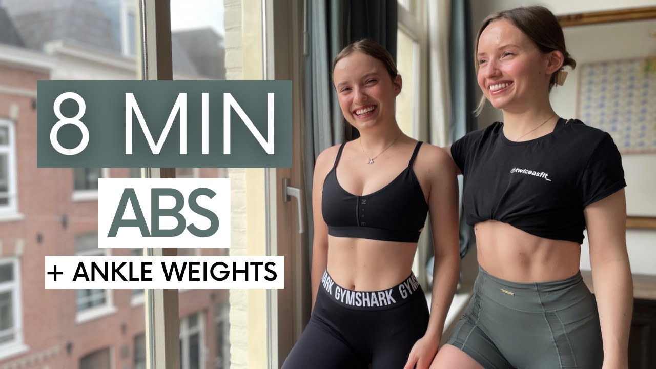 LOWER ABS WORKOUT WITH ANKLE WEIGHTS // Only 8 min, at home | Twice as Fit