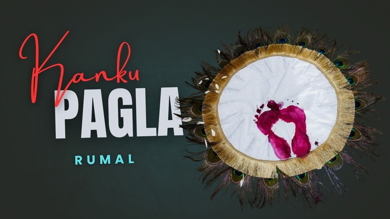 How to create kanku pagla rumal | how to create footprint rumal|couple entry rumal