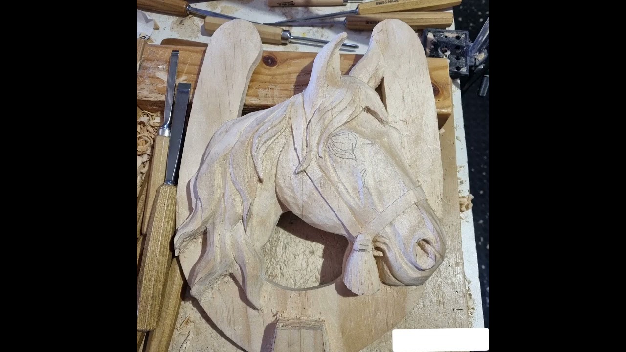 Hand carved Horse head