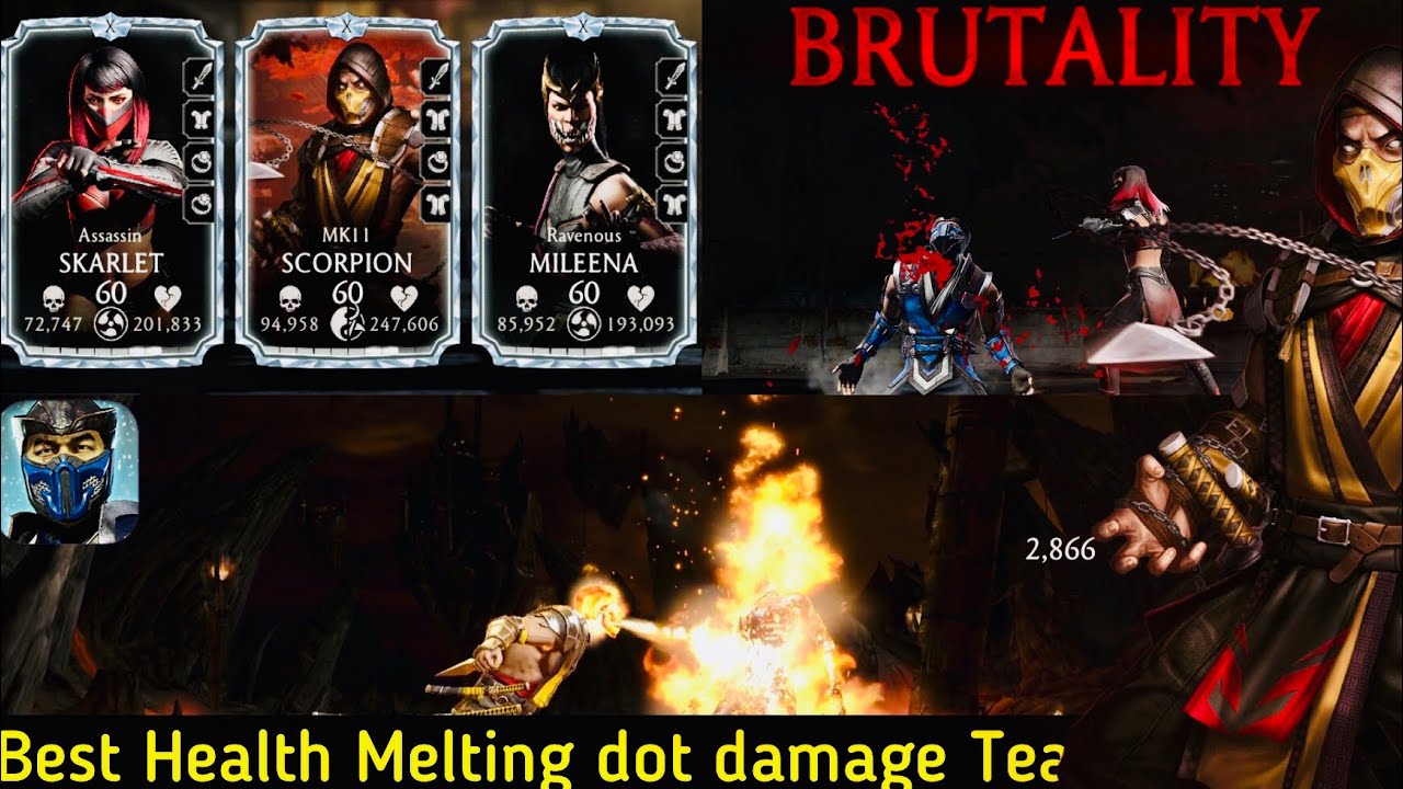 Best Dot Damage & Brutal Ending Team | Faction War Gameplay | Talent Tree Setups | MK Mobile 2021