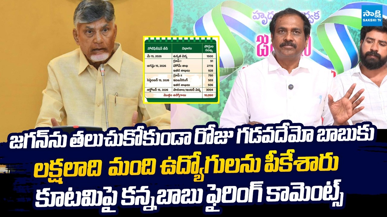 Kurasala Kannababu Slams Chandrababu & Lokesh Over AP Job Calendar Notifications |  ⁨@SakshiTVLIVE