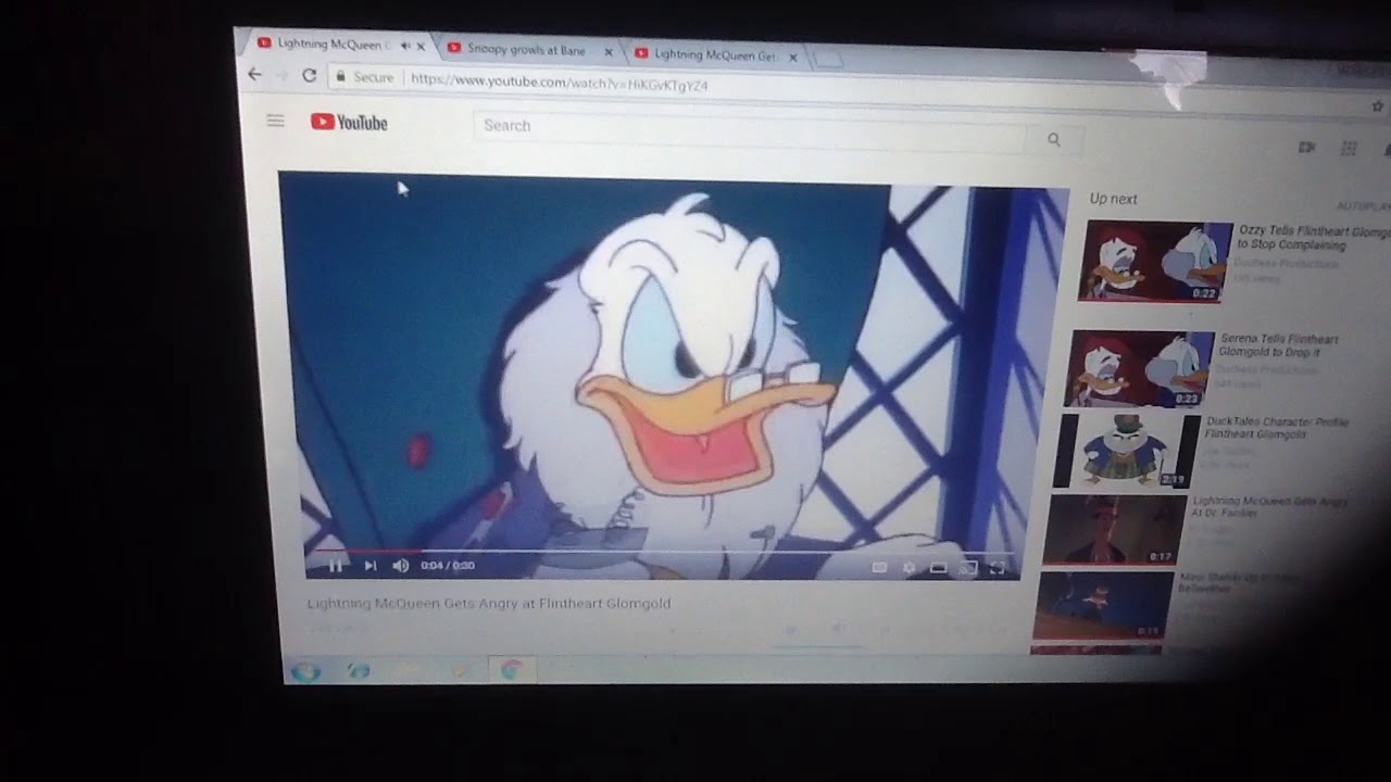 Snoopy Growls at Flintheart Golmgold.