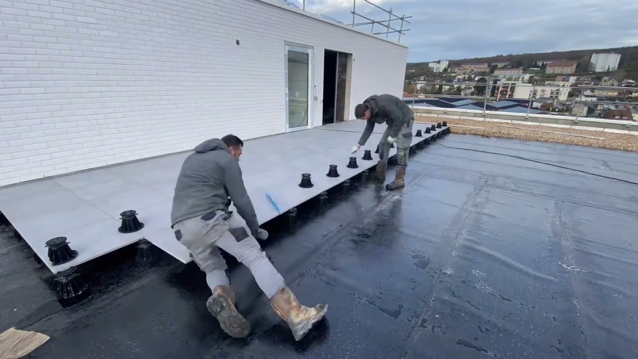 Étanchéité toiture terrasse jardinière plus Dalle sur plots