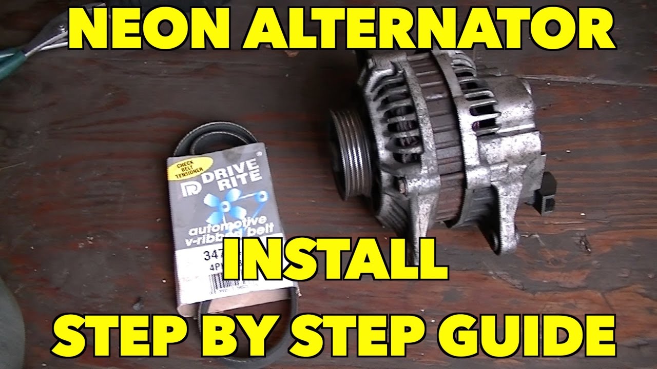 Alternator Install...Plymouth/Dodge, Neon, Caravan....Step by step...Pretty Easy.