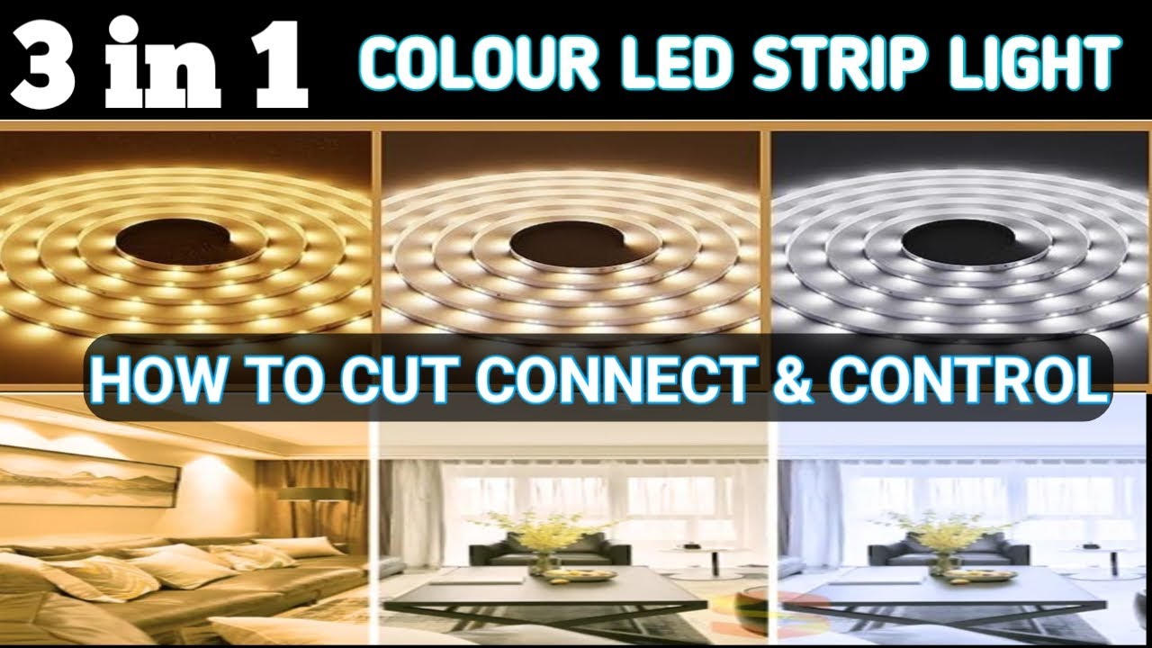 LED 3 IN 1 Colour Strip Light | How To Cut Connect & Control | 3 Colour Led Strip 