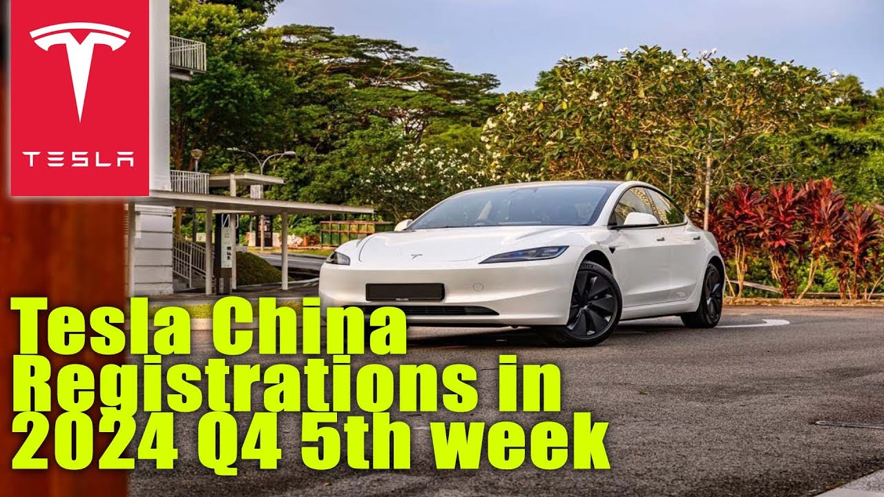 Tesla China Registrations in 2024 Q4 5th week