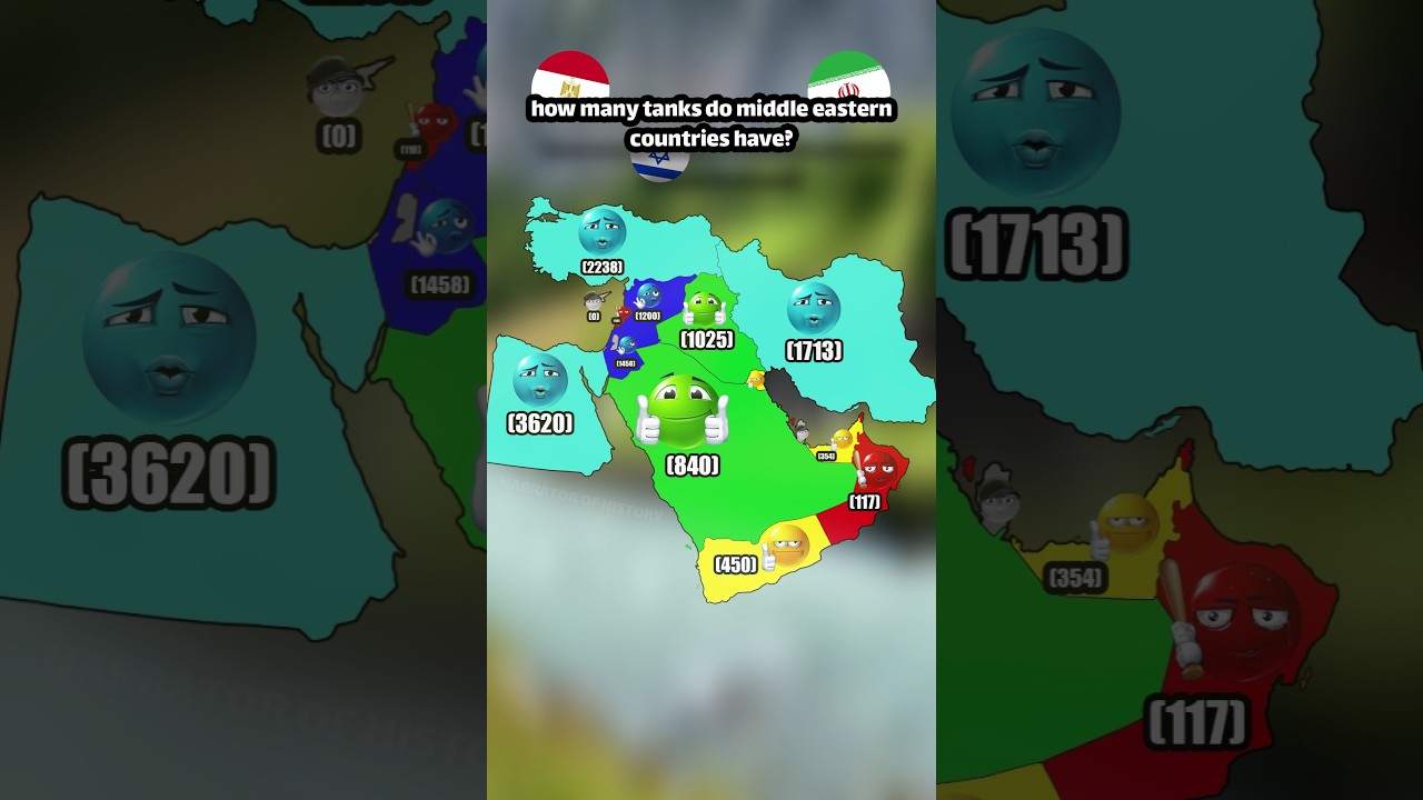 how many tanks do middle eastern countries have🇮🇷🇹🇷🇪🇬? #iran #middleeast #ww3 #t&uuml;rkiye #egypt