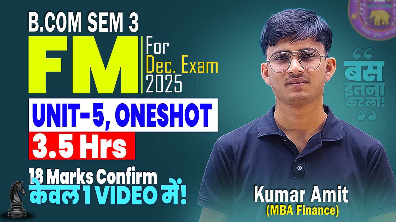 Unit 5 Oneshot 2025 Financial Management | Working Capital Decisions | BCom Sem 3 DU Reg/SOL/NCWEB
