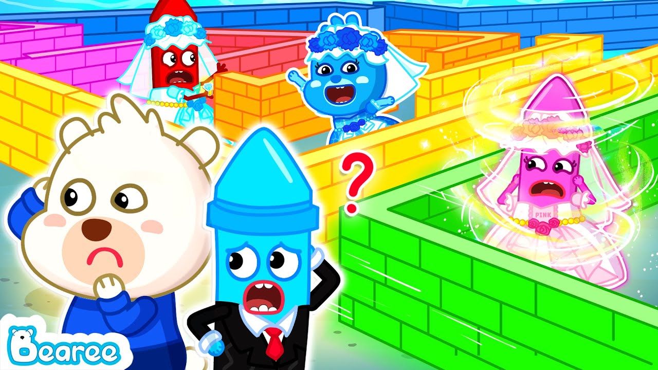 Bearee Tales 🐾 Copy vs Real Crayons Bride | Escape Room Challenge |🐻 Bearee New Episodes