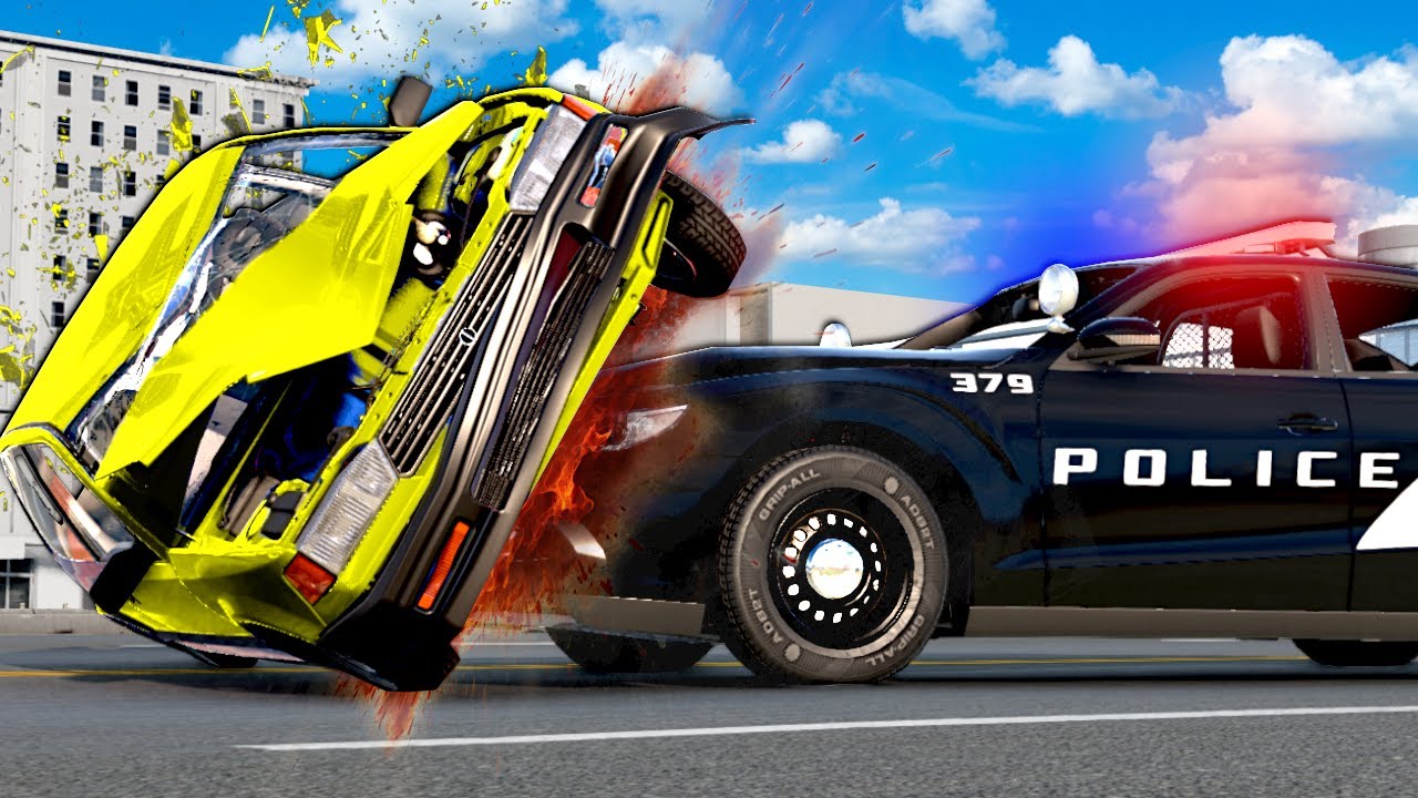 Police Chase with MAX DESTRUCTION! (BeamNG)