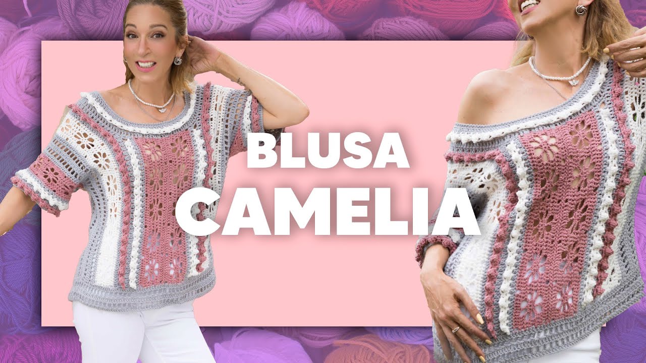 Спортивная блузка Camellia очень легко вяжется крючком, она для прекрасных женщин