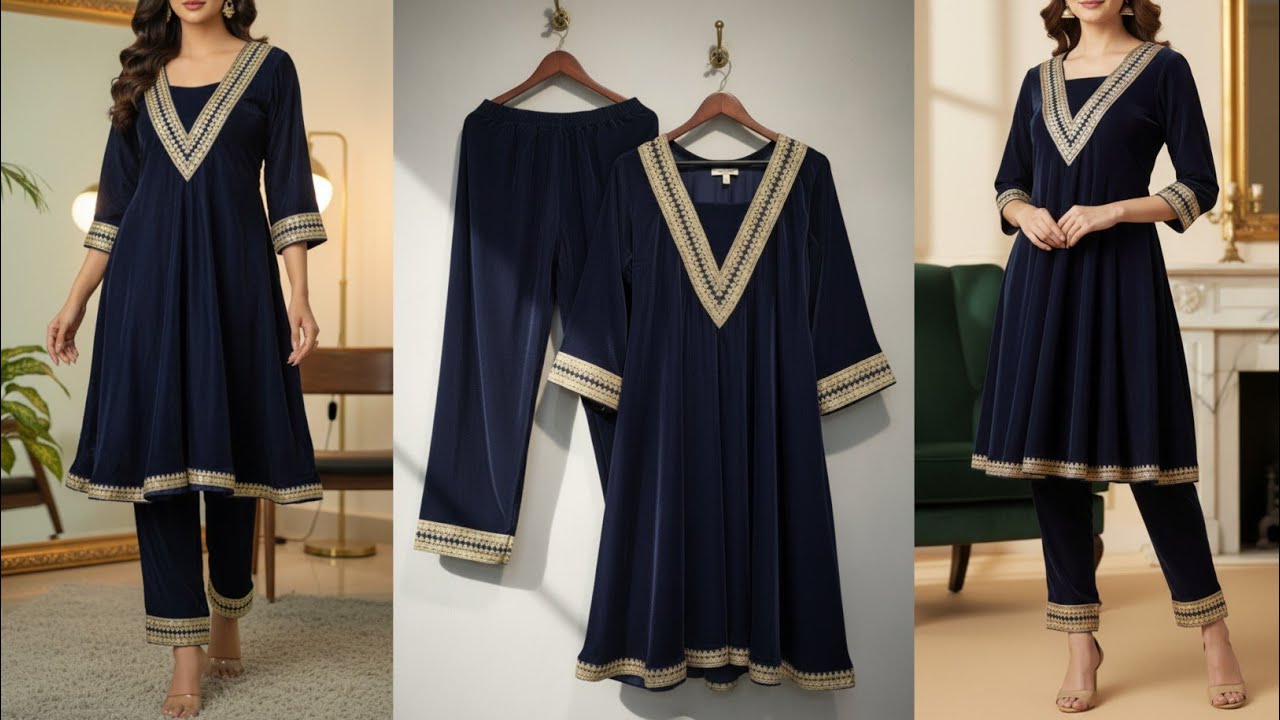 💫 Trending Velvet Co-ord Set Dress Cutting & Stitching || New Design Cord Set Cutting & Stitching