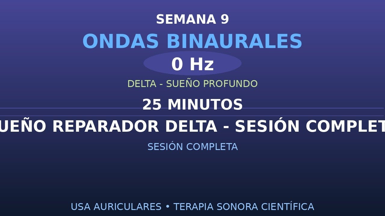 🔊 SESIÓN COMPLETA: Sueño Reparador Delta - Sesión Completa | 0Hz | 25min