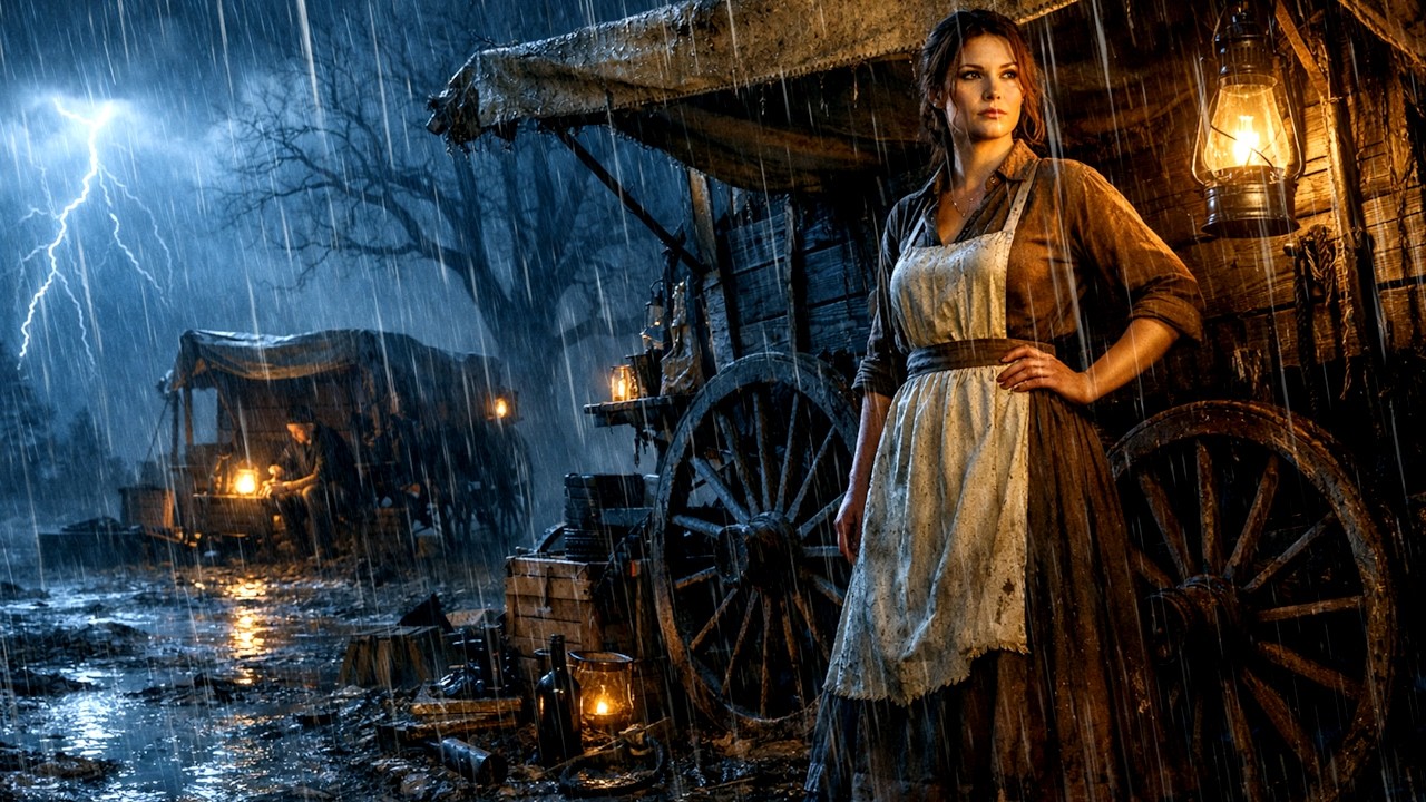 Abigail Taking Shelter Under a Tent | Heavy Rain & Powerful Thunderstorm Sounds