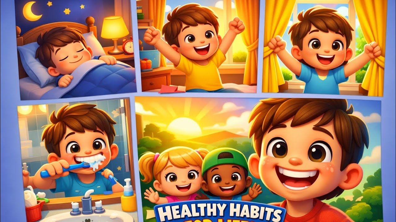 Healthy Habits for Kids | Morning Routine & Hygiene Learning